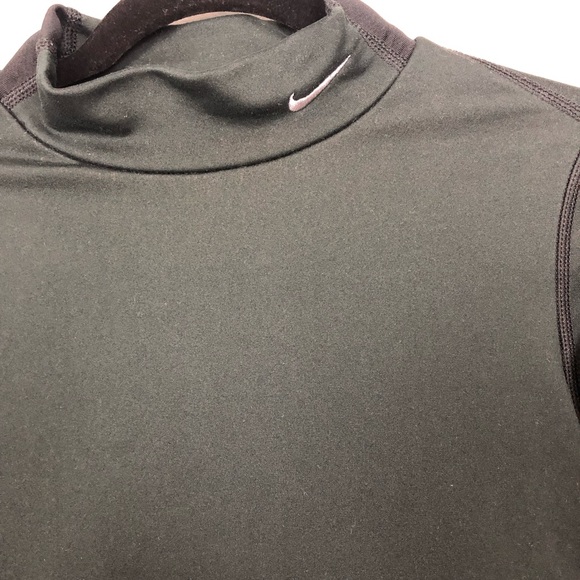 Nike Womens Turtle Neck Long Sleeve Top Sz Small - Picture 2 of 6